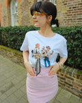 Moda Milano - Adorned Graphic Illustration T-Shirt