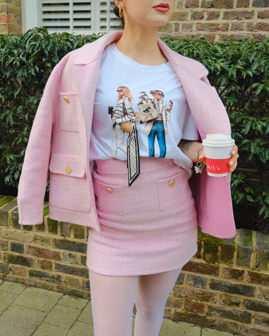 Moda Milano - Adorned Graphic Illustration T-Shirt