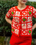 Cerise - Patchwork Fruit Crochet Cardigan