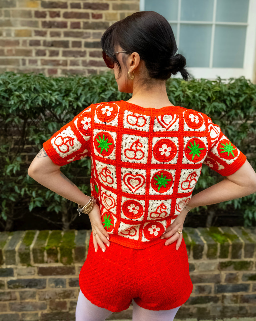 Cerise - Patchwork Fruit Crochet Cardigan