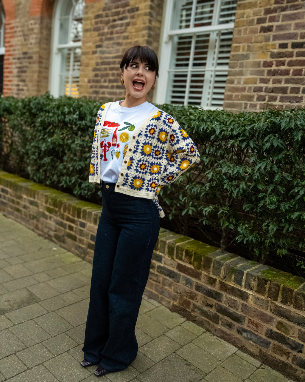 Solara - Sunflower Pattern Crochet Cardigan