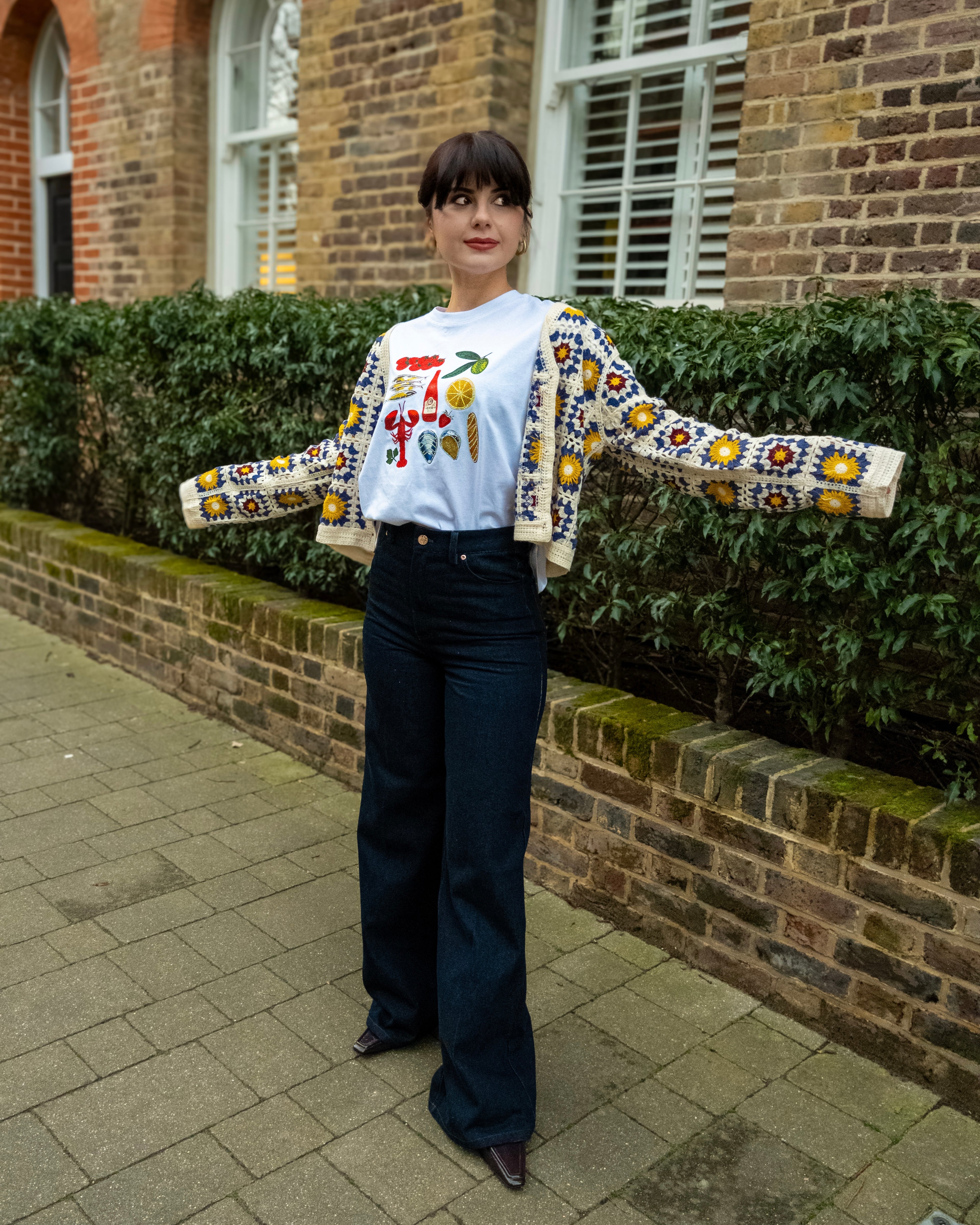 Solara - Sunflower Pattern Crochet Cardigan