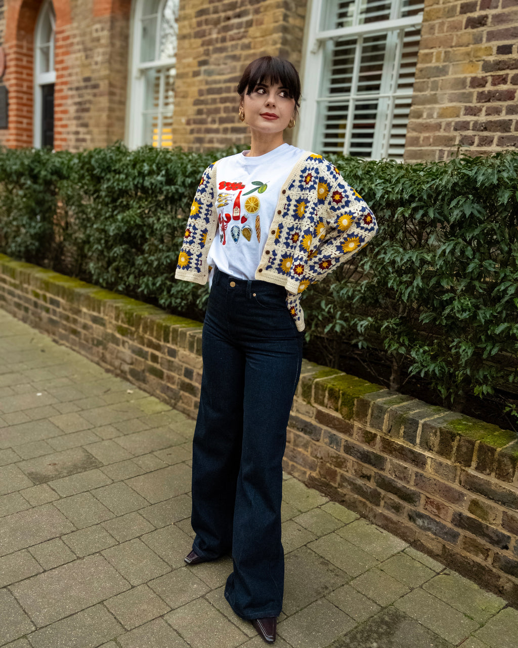 Solara - Sunflower Pattern Crochet Cardigan