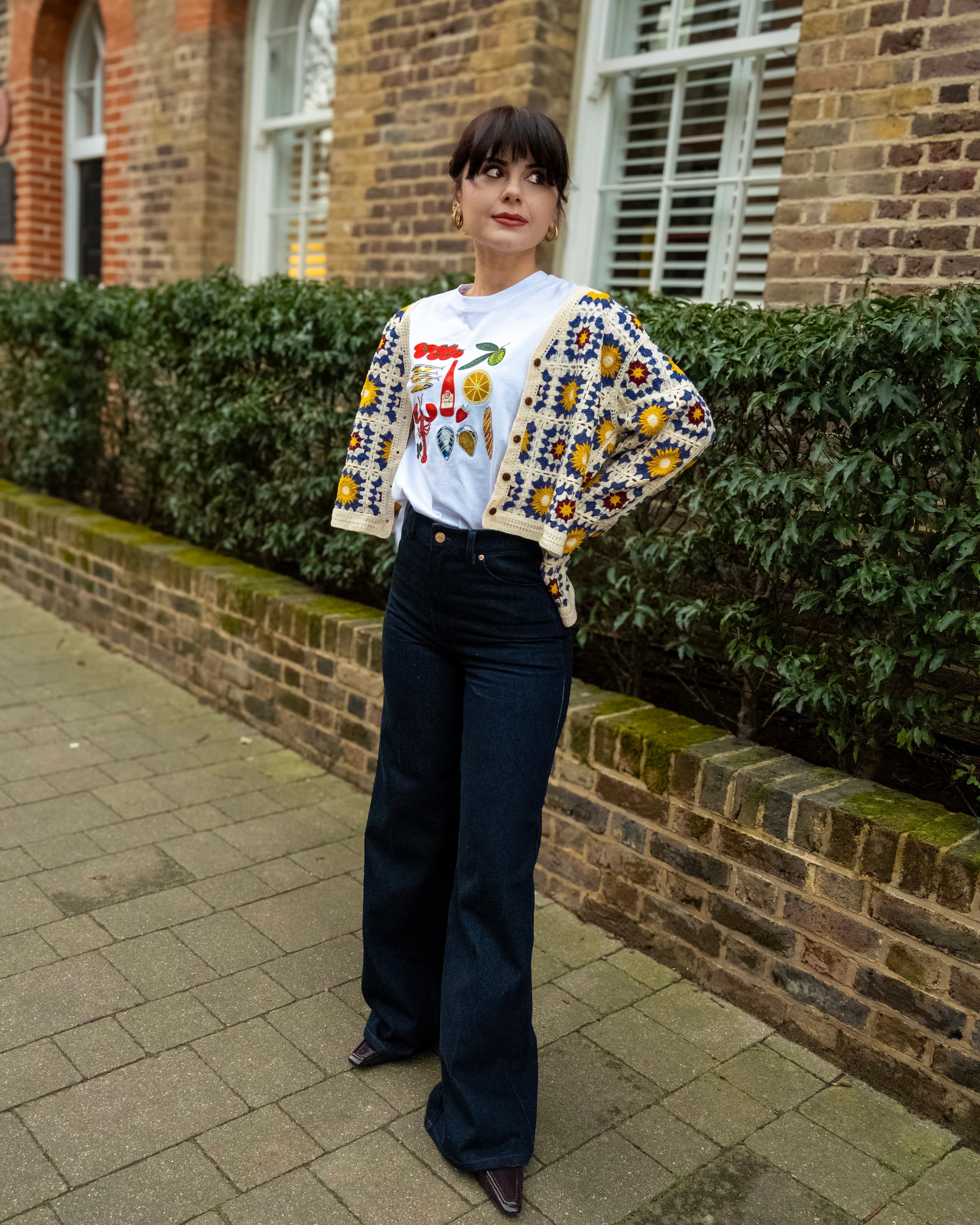 Solara - Sunflower Pattern Crochet Cardigan
