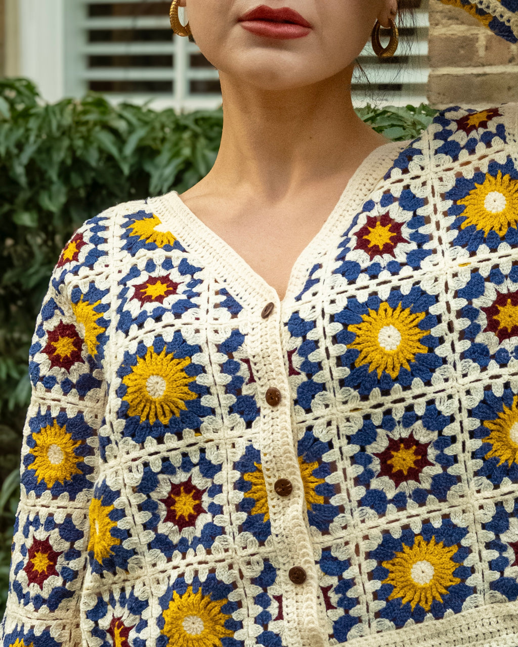 Solara - Sunflower Pattern Crochet Cardigan