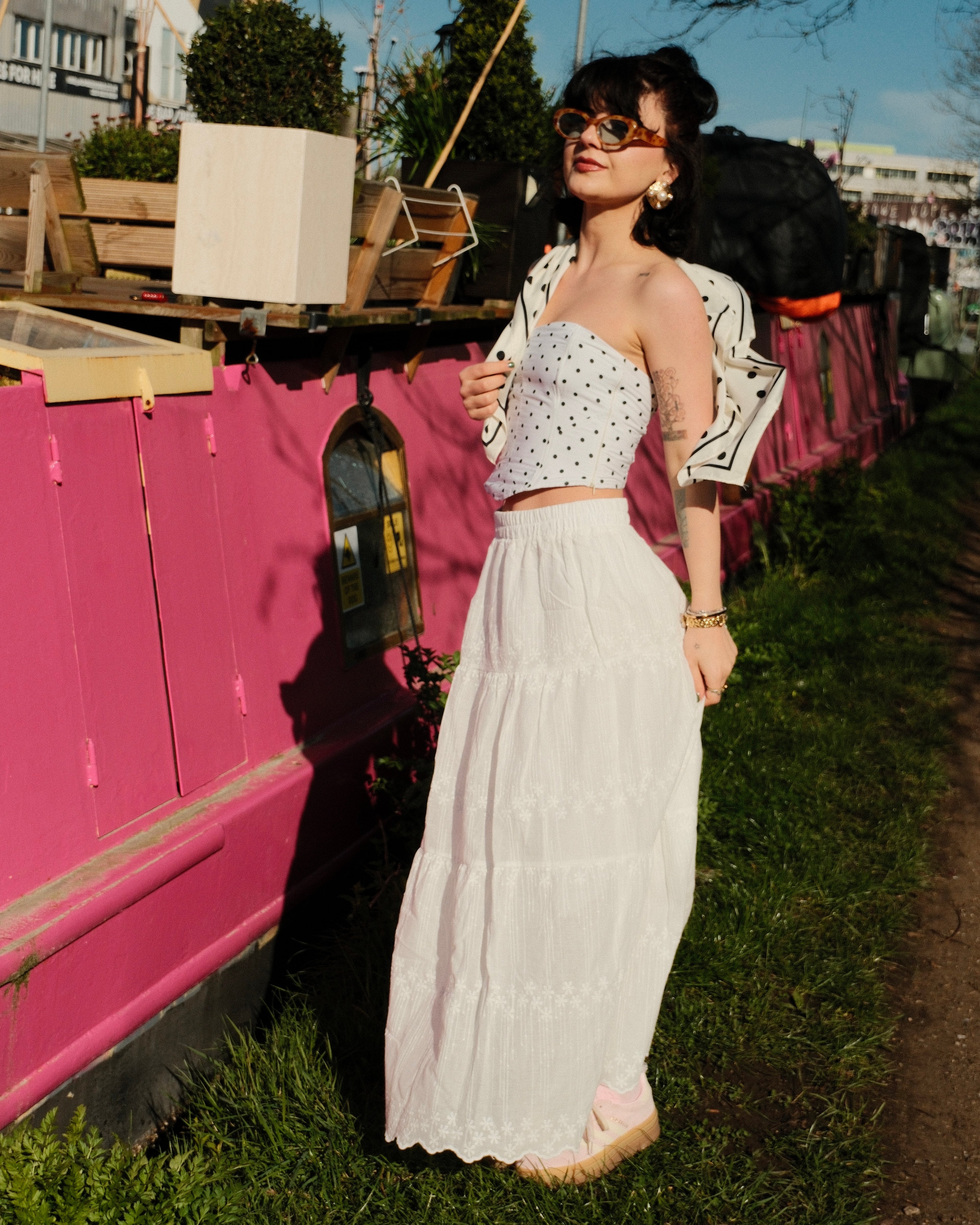 Ciara - Embroidered Tiered Maxi Skirt