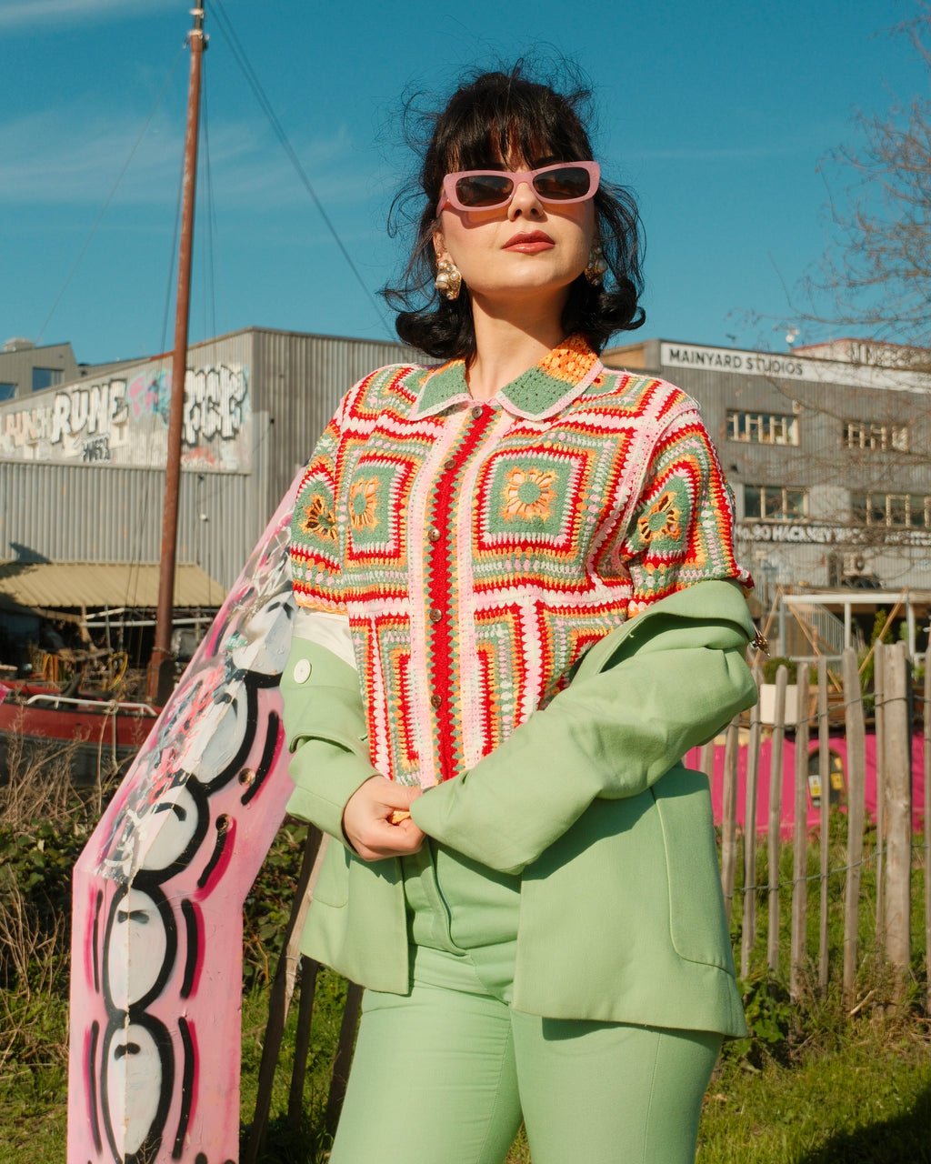 Patrizia - Colourful Geometric Crochet Cardigan