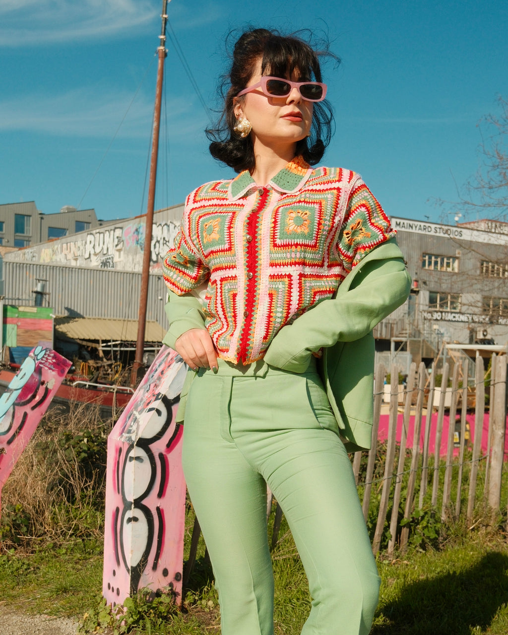 Patrizia - Colourful Geometric Crochet Cardigan