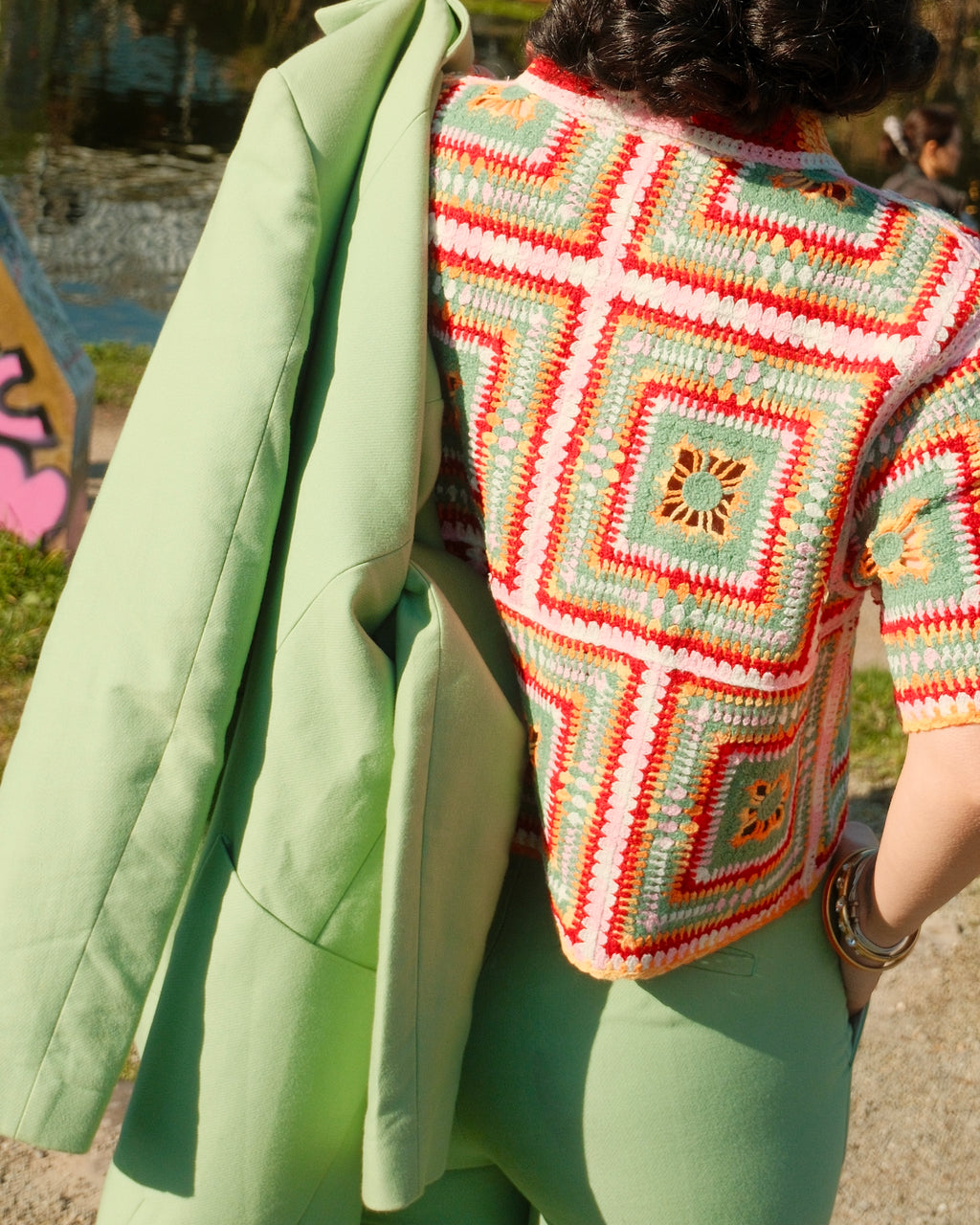 Patrizia - Colourful Geometric Crochet Cardigan