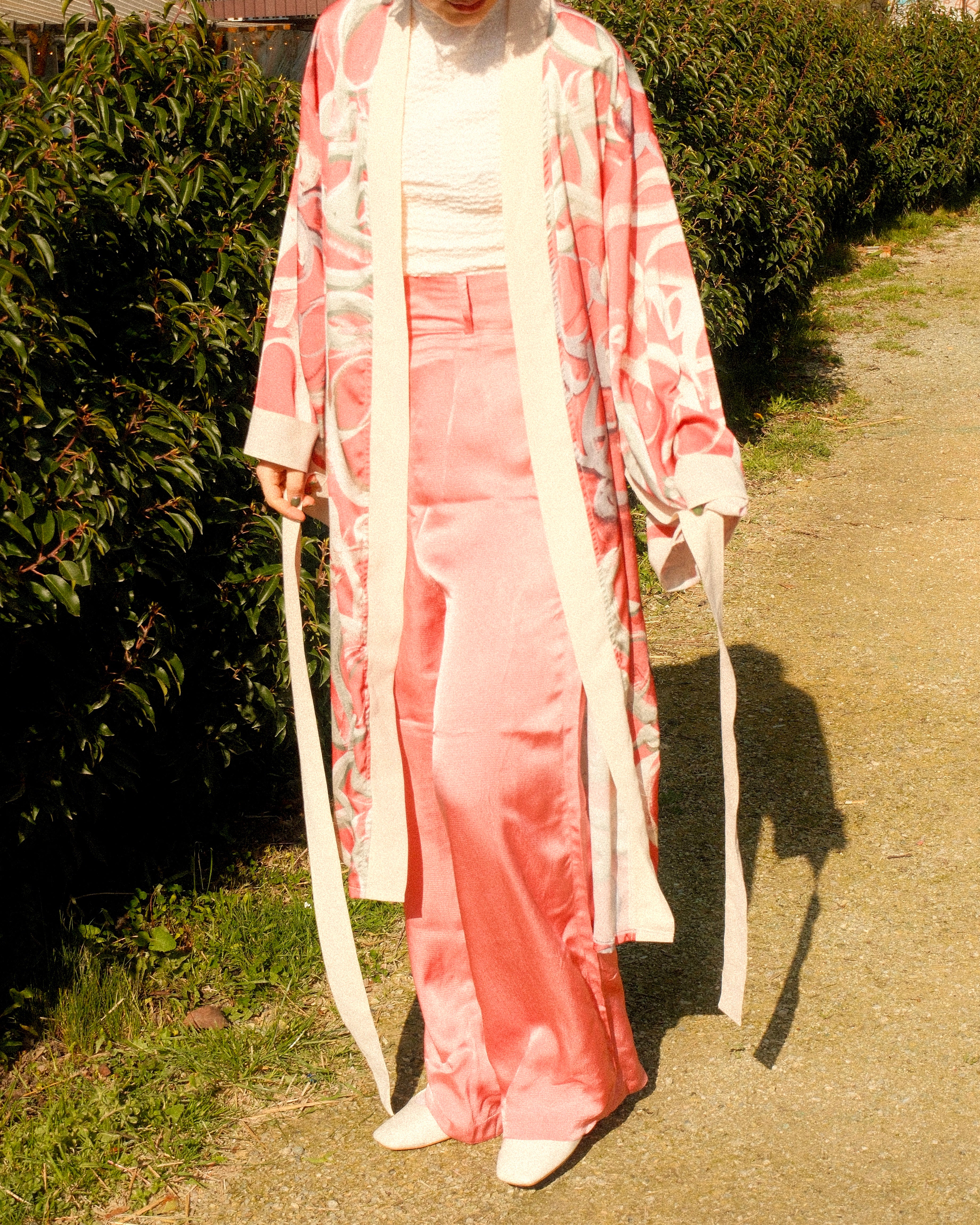 Eleonora - Handmade Cotton Satin Abstract Print Kimono