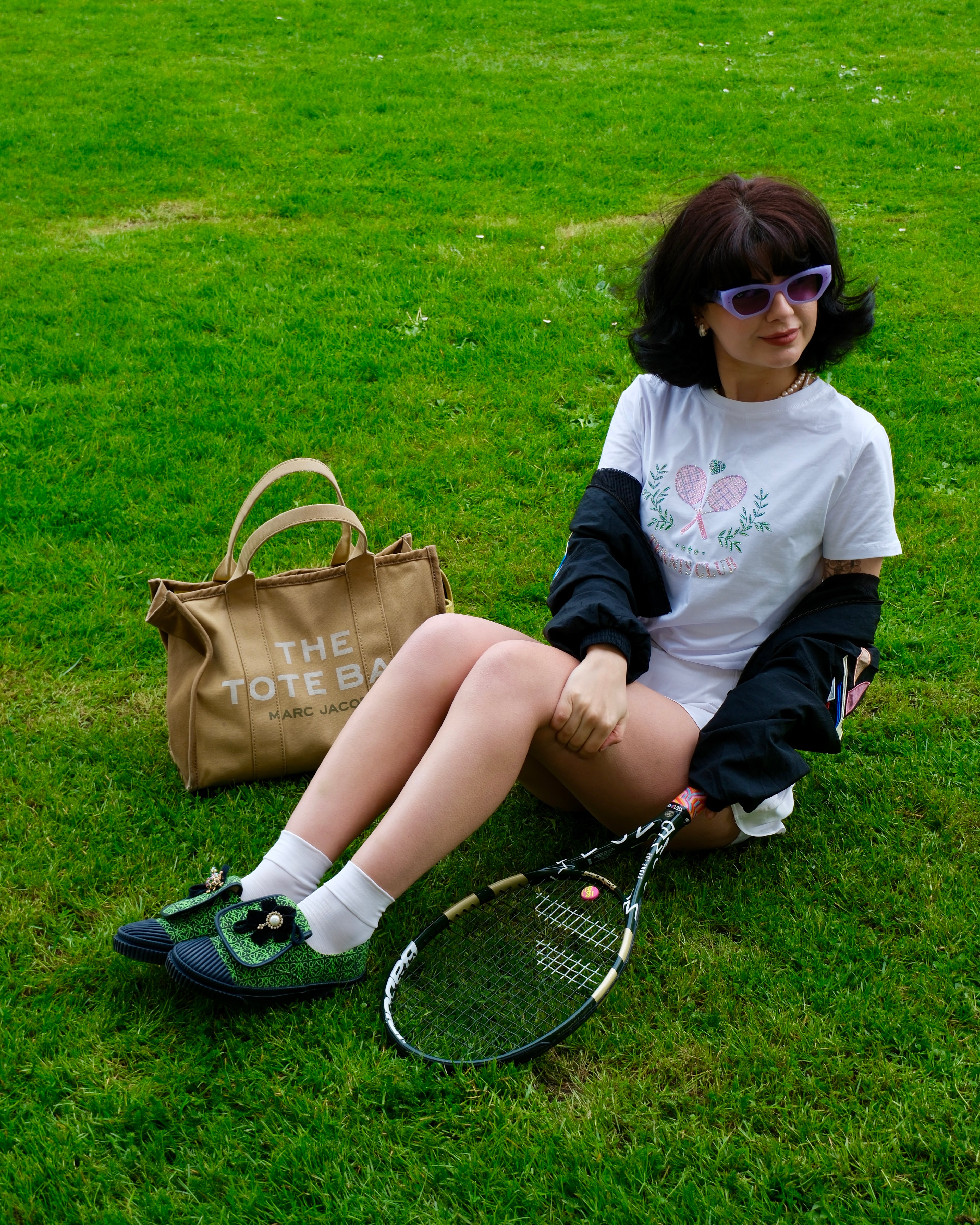 Jasmine - Tennis Club Graphic Embellished T-shirt