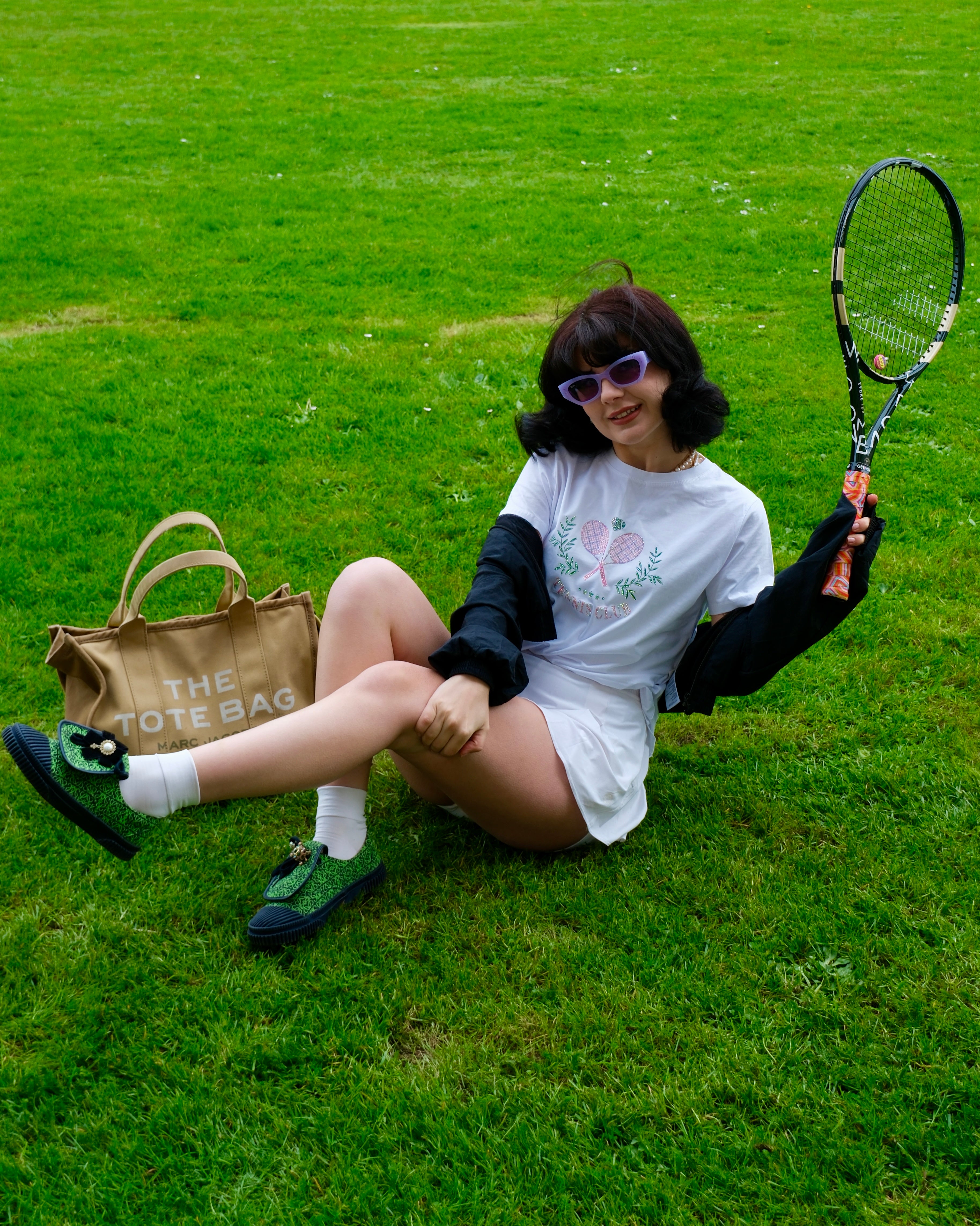 Jasmine - Tennis Club Graphic Embellished T-shirt