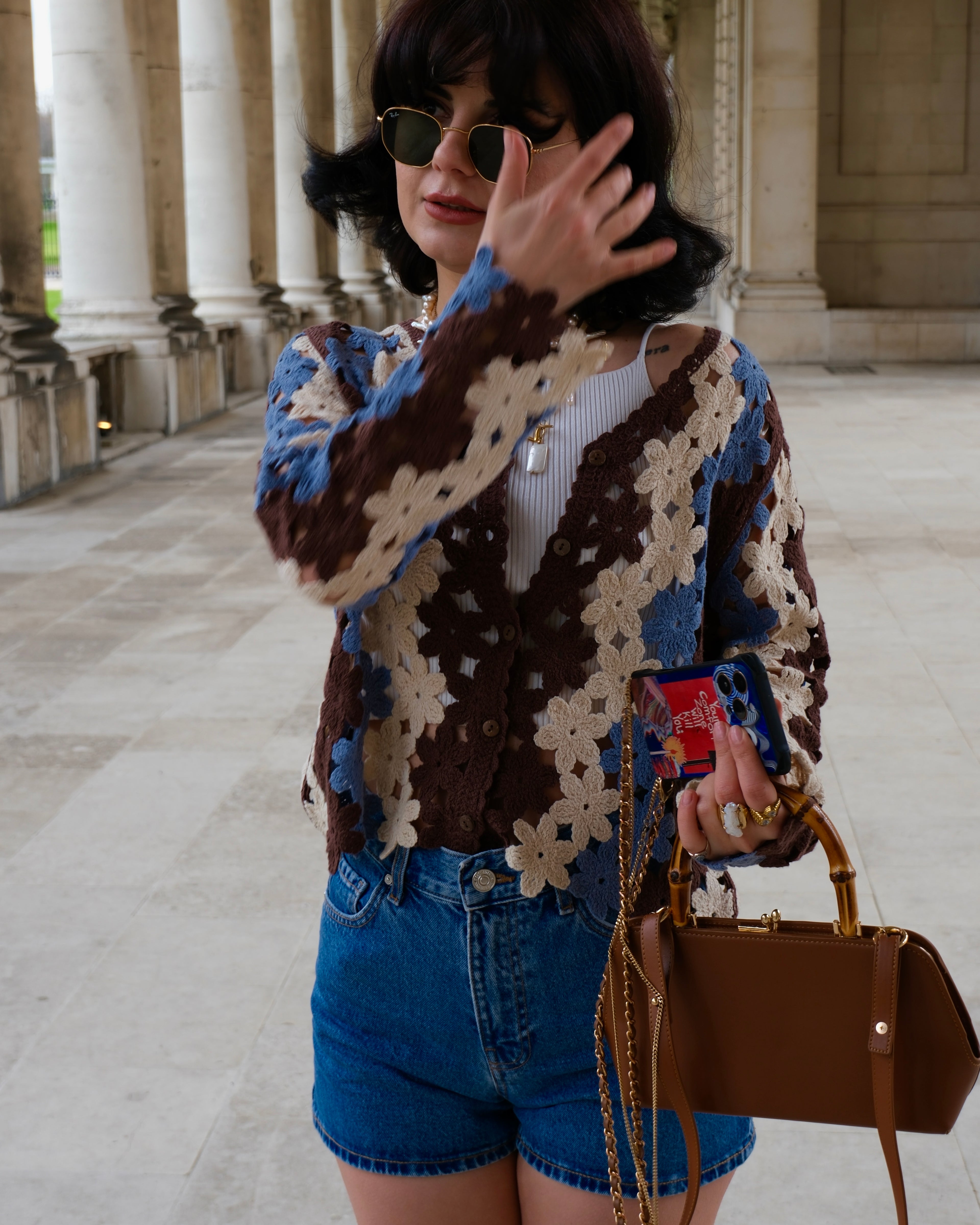 Valentina - Floral Chain Crochet Cardigan