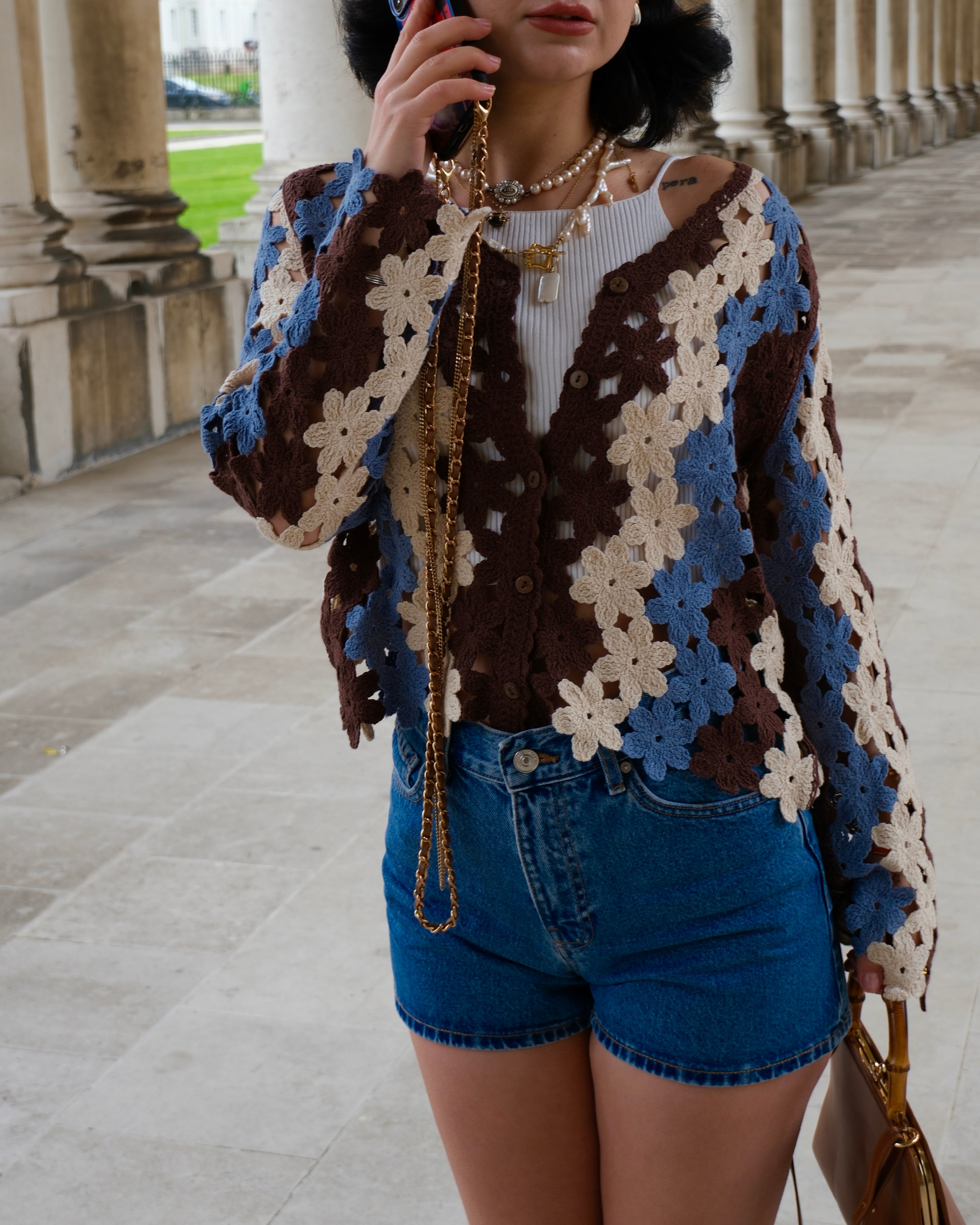 Valentina - Floral Chain Crochet Cardigan