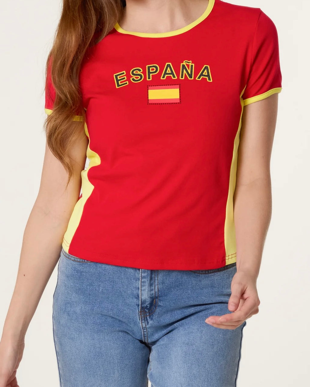 Espana Jersey  T-shirt with Diamante Details