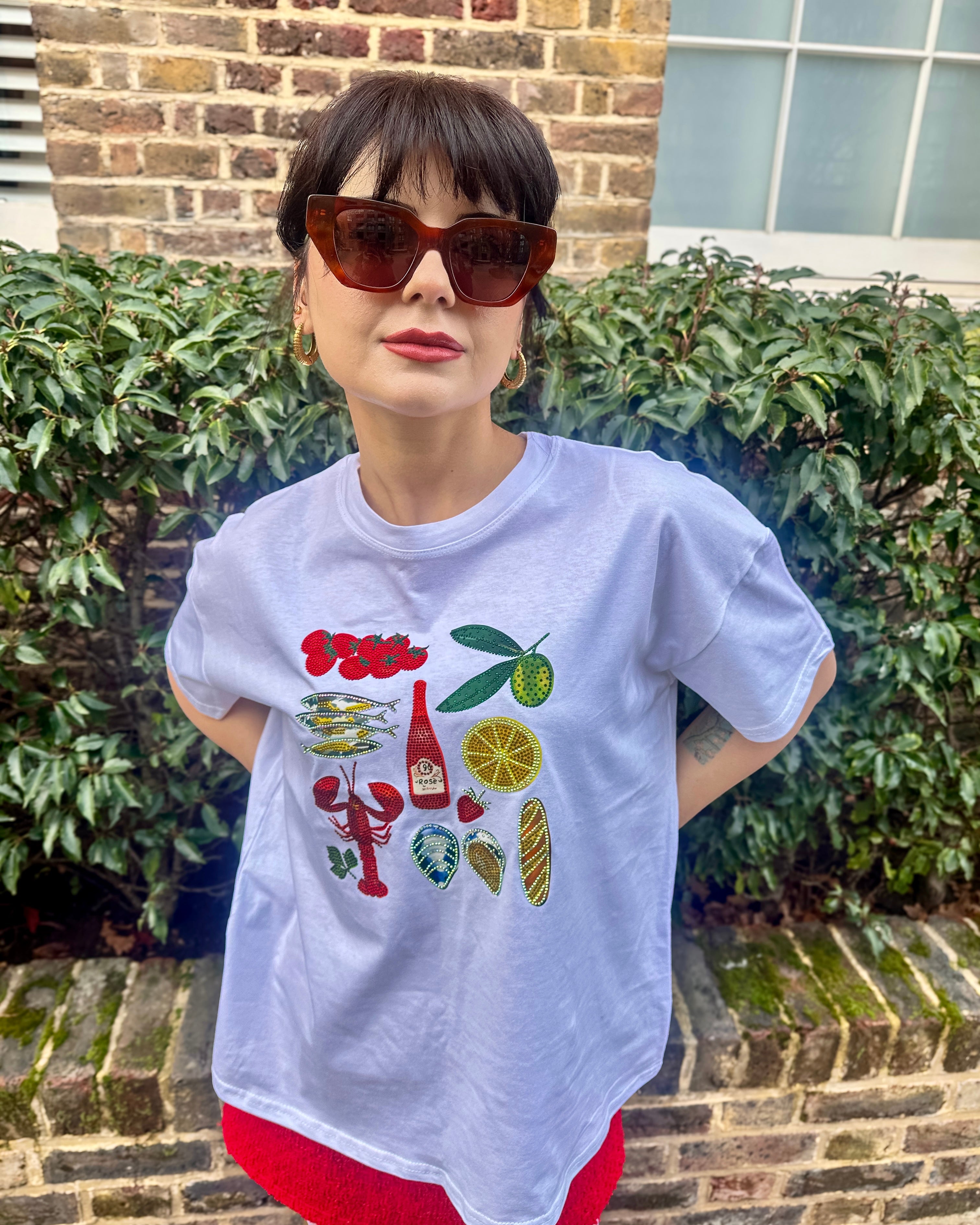 Riviera - Embellished Cuisine Food T-Shirt