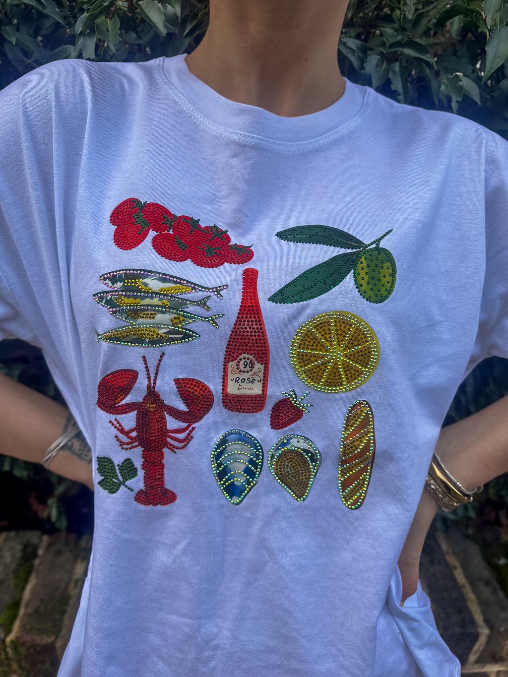 Riviera - Embellished Cuisine Food T-Shirt